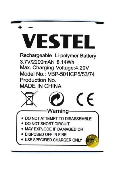 Vestel Venüs 5.0v 5.0x Batarya Pil A++ Lityum Polimer Pil