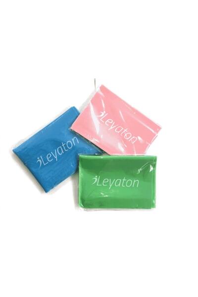Leyaton Pilates Lastiği Pilates Bandı 3'lü Set 120x15 Cm
