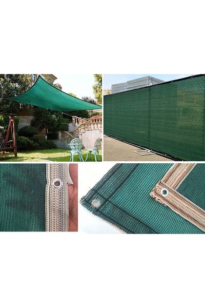 Ekodoğa Shade Net 5x15 M Garden Shade 95% Green Shade Net Cover Shading Net with Holes Shade Cloth