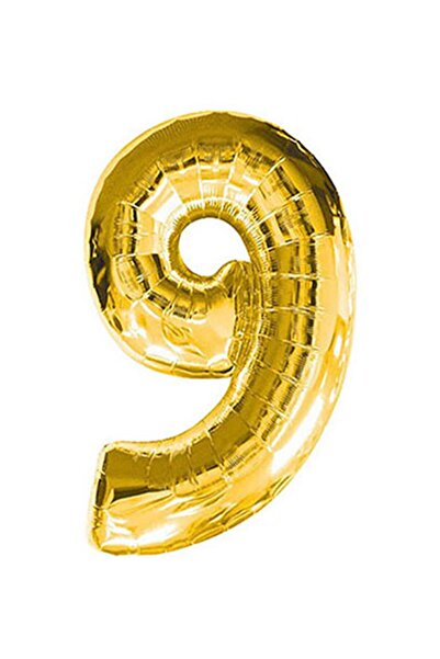 14Süs بالون فويل ذهبي رقم 9 بالون مرقمة مقاس 100 سم عملاق