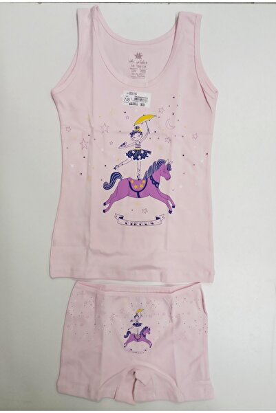 İki Yıldız Cotton Printed Undershirt Boxer Set