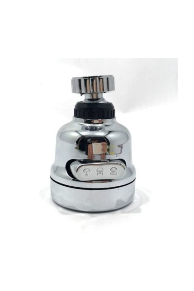 Irmak Tasarruflu Oynar Başlık Tazyikli Krom Eviye Musluk Spiral Batarya Ucu 3 Fonksiyonlu Musluk Başlığı