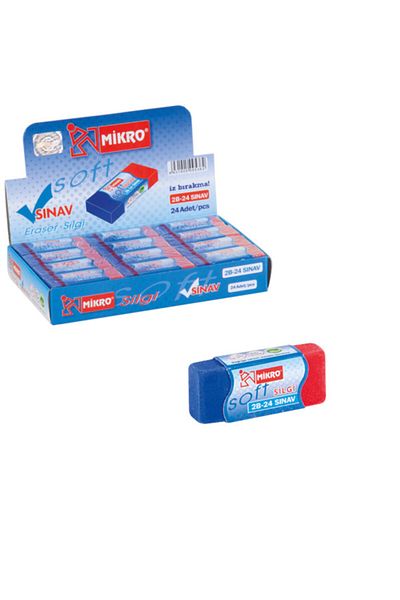 Mikro Exam Eraser 2b-24 24 Pieces (1 Pack of 24 Pieces)