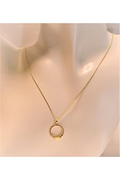 Güler Kuyumculuk Kadın Sarı Kalpli Kolye