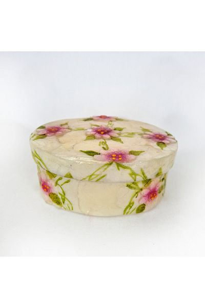evinizdeki okyanus esintisi turkuaz hediyelik Large Mother of Pearl Box-oval-violet