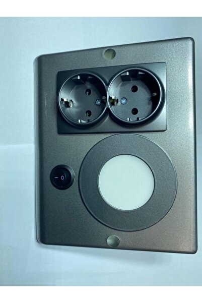 ÇağatayElektrik Füme Dolap Altı Tezgah Altı 3w Beyaz Led Aydınlatma Ve Prizi