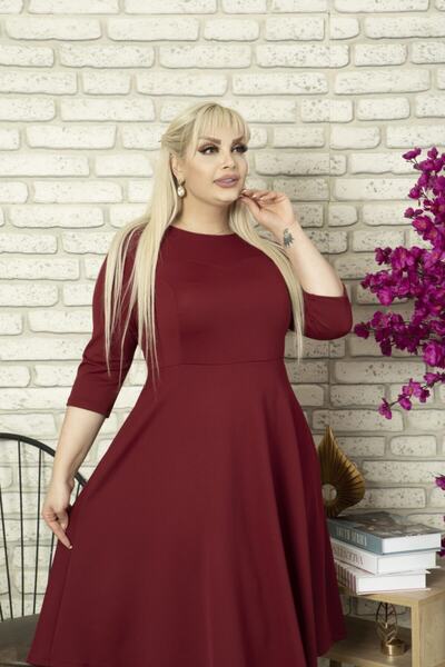VOLİNAY TEKSTİL Rochie de seară Kilos cu mâneci pentru femei
