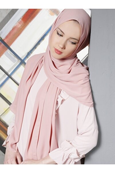 Differenza Krep Şifon Şal Açık Pudra