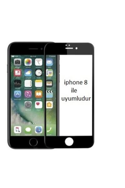 JACQUELYN Iphone 8 Curve Tempered Glass Full Siyah Cam Ekran Koruyucu