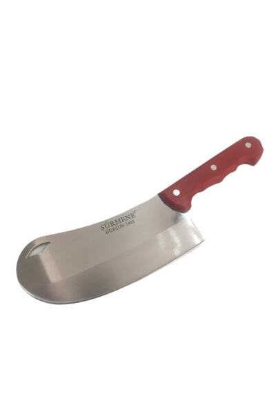 Sürmene Zırh Soğan Bıçağı Börek Bıçağı Pide Bıçağı Satır El Yapımı Kırmızı