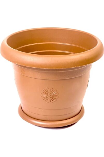 Cosargroup 1 Adet Tabaklı Antik Saksı No 3 Klasik Bahçe Çiçek Saksısı 7litre
