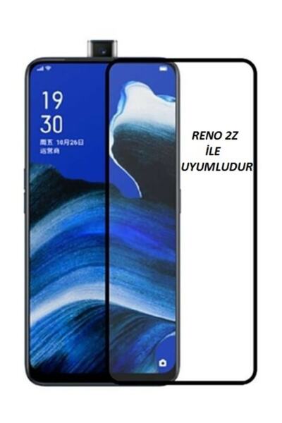 JACQUELYN Oppo Reno Z2 Curve Tempered Glass Full Siyah Cam Ekran Koruyucu