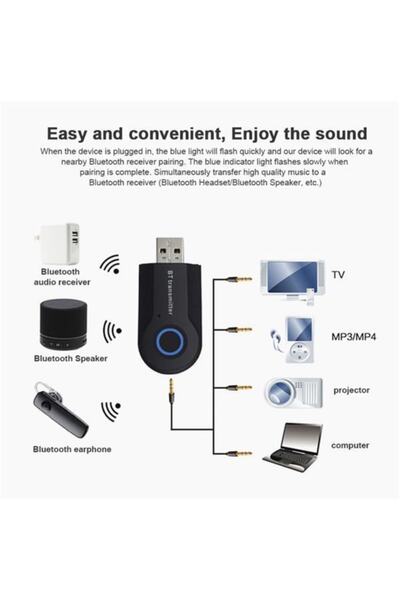 Streak Bilgisayar Televizyon Tv Bluetooth Ses Vericisi Usb Kit Adaptörü
