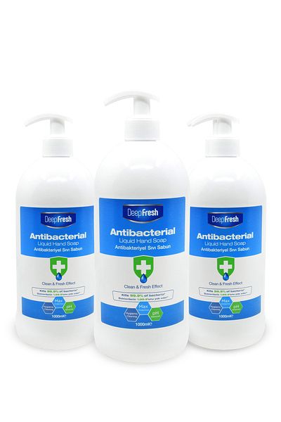 Deep Fresh Antibacterial Liquid Soap 3 X 1000 ml