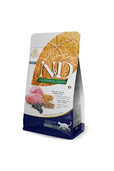 Farmina Nd Ancestral Grain Az Tahıllı Kuzulu Ve Yaban Mersinli Yetişkin Kedi Maması 1,5 Kg