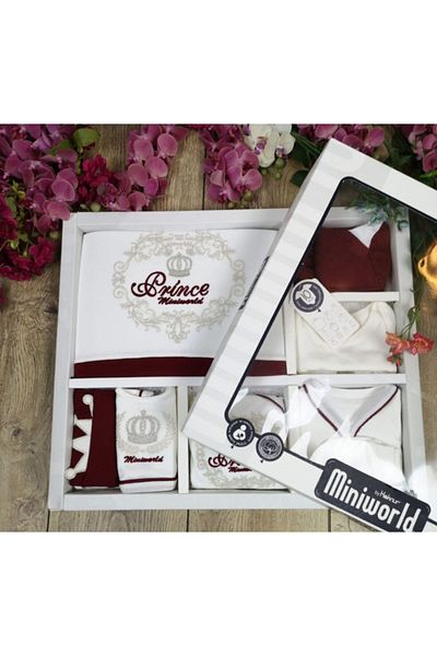 Miniworld Baby Boy Claret Red Prince Hospital Release Set 10 Pieces