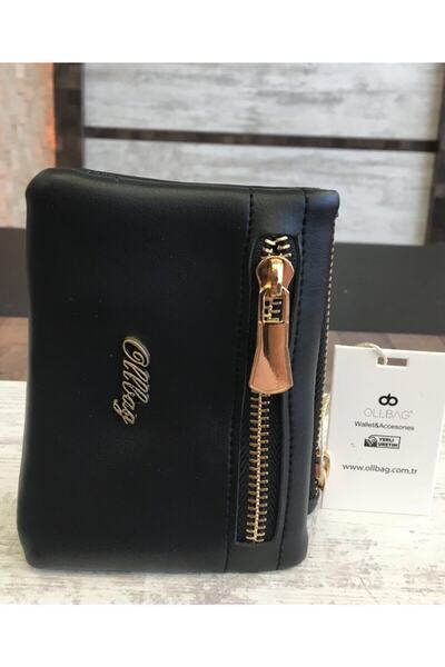 OLLBAG Kadın Siyah Yumuşak Deri Cüzdan