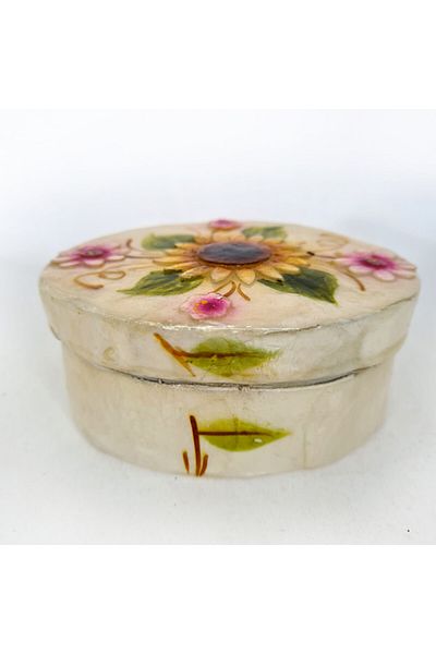 evinizdeki okyanus esintisi turkuaz hediyelik Medium Mother of Pearl Box-oval-moonflower
