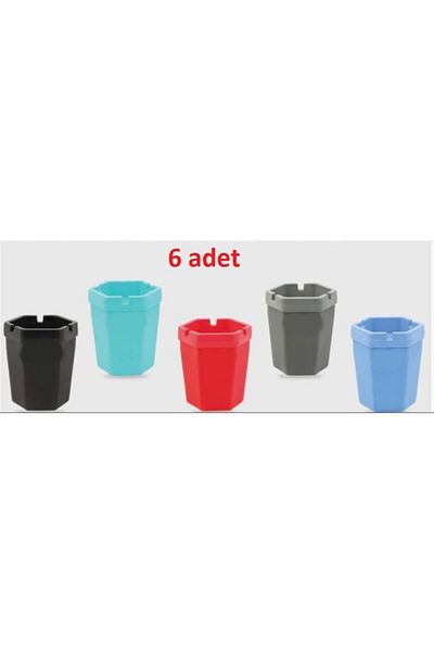 hagiki (6 PCS) Odorless Ashtray Colorful Corner Smokeless Cigarette Ashtray (6 PCS)