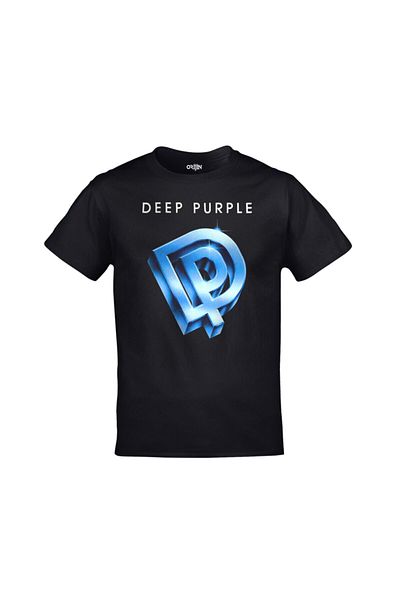 Orijin Tekstil Μπλουζάκι Unisex Μαύρο Deep Purple Perfect Strangers με στάμπα