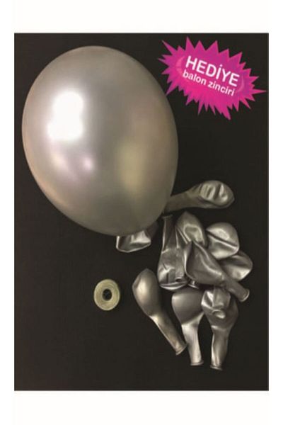 Şeker Adası Silver - Silver - Balloon 100 Pack - Balloon Chain Gift!! --Skradapa129