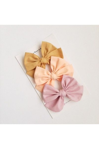 NEW BOWS BANDS طقم إبزيم للفتيات والرضع مكون من 3 قطع