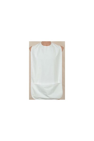 CARETEX Caress C110 Liquid Proof, washable, pocketed, laced Adult Food Bib Green