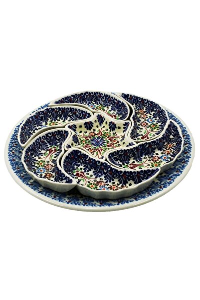 Sultan Çini Tabaklı Kahvaltılık Çerezlik Seti