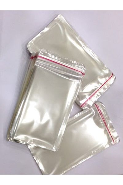 ardeppo 8x12 +5 Cm Gelatin Bag with Transparent Tape - Adhesive Bag - 100 Pieces