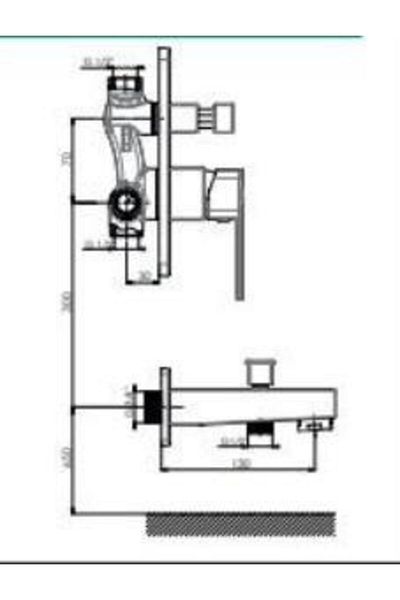 GPD Fully Built-in Bathroom Faucet Pedra Mta160