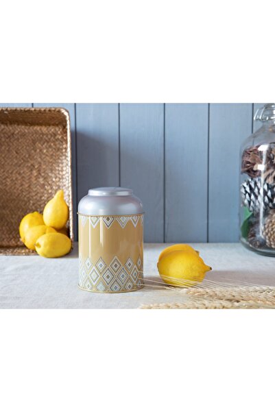 English Home Ethnic Metal Küçük Saklama Kabı 11 Cm Gri