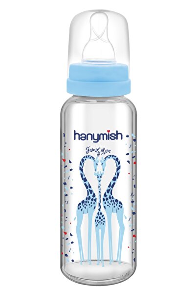 Hanymish Cam Biberon 240 ml Mavi Renk
