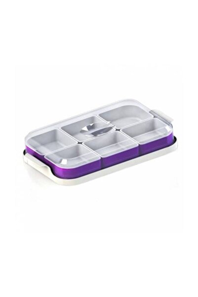 IRAK PLASTİK طقم الإفطار الإفطار بلاستارت مزدوج اللون مع قبة 6 قطع