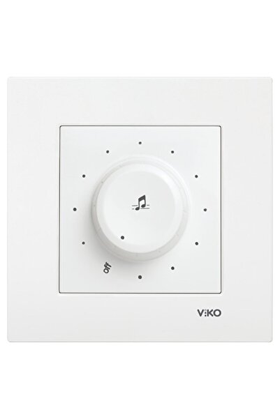 VİKO Karre Meridian Beyaz Çerçeve Hariç Müzik Yayın Anahtarı Mekanizma
