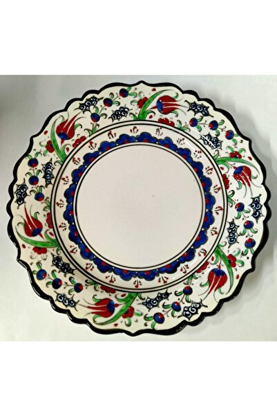 Sultan Çini 30 Cm Samur Desen Fotoğraf Tabağı