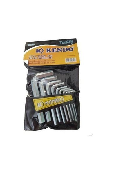 Kendo 10 Piece Short Flat Allen Set Hobby Set