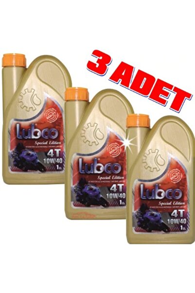LUBCO 4t 10w/40 1 Litre 4 Zamanlı Motosiklet Yağı(3 Adet)