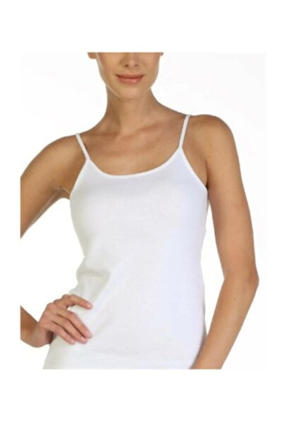 GÜMÜŞ Γυναικείο λευκό λουράκι με κορδόνια απλό με ρέλι Atlet3008