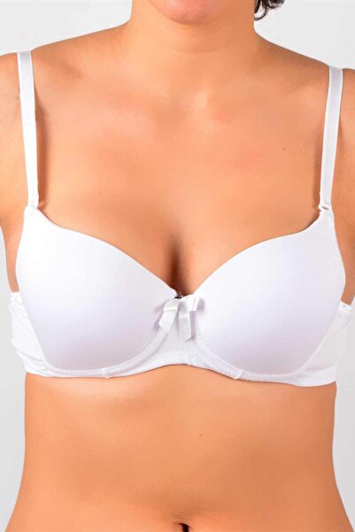 ECEM Kadın Beyaz Desteksiz Klasik Sütyen