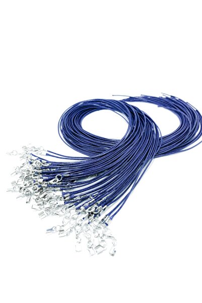 platin hediyelik 1 bucată șnur albastru pentru colier, 55 cm