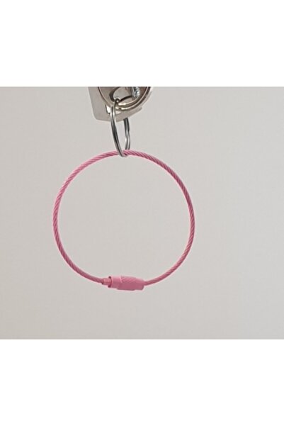 FOURHAND سلسلة مفاتيح سلكية من الفولاذ المقاوم للصدأ بكابل حلقة تسلق باللون ا...