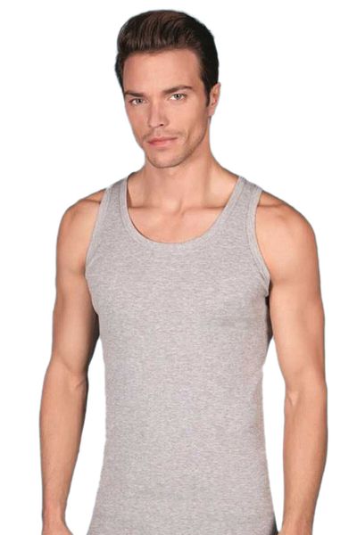 Berrak Men's Gray 3 Pack Lycra Undershirt ELF568BER10303