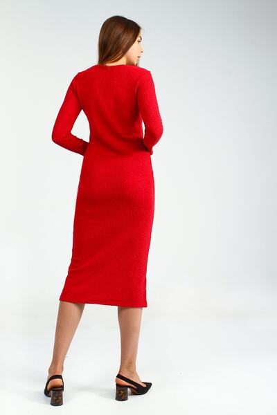 Collezione Red Women's Red Sports Slim Tunic Long Sleeve