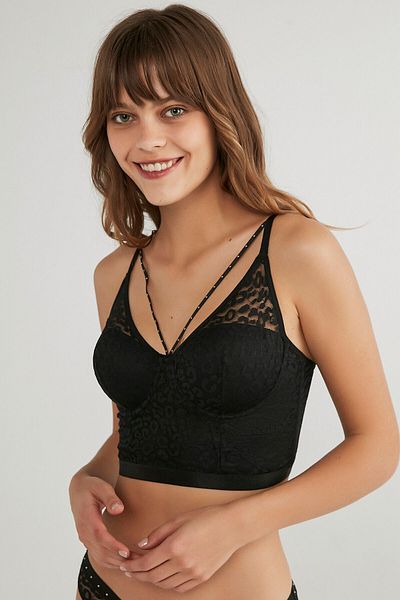 Penti Σουτιέν Black Bloom Longline