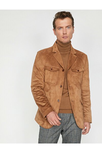 Koton Férfi teveszőr velúr kinézetű kabát