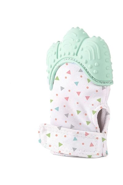 Weigo Mint Blue Teether Patterned Rustling Gloves 0-12 Months