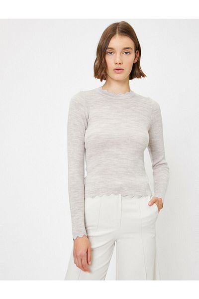 Koton Ruffle Detailed Knitwear Sweater
