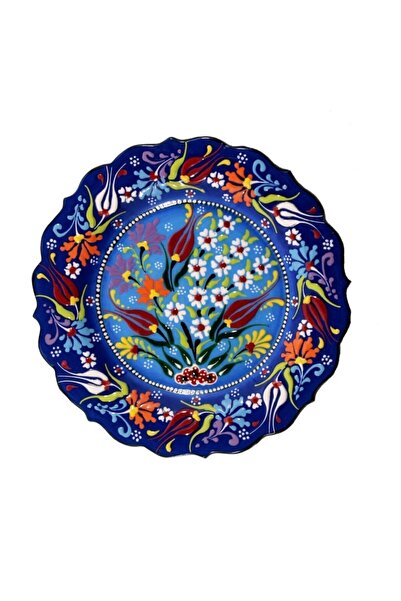 Sultan Çini -çini Kabartma Desen 30 Cm Duvar Tabağı