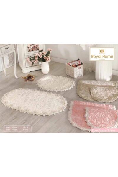 Royal Home Paspas Takımı Ebru 2 Li Pudra (Oval)
