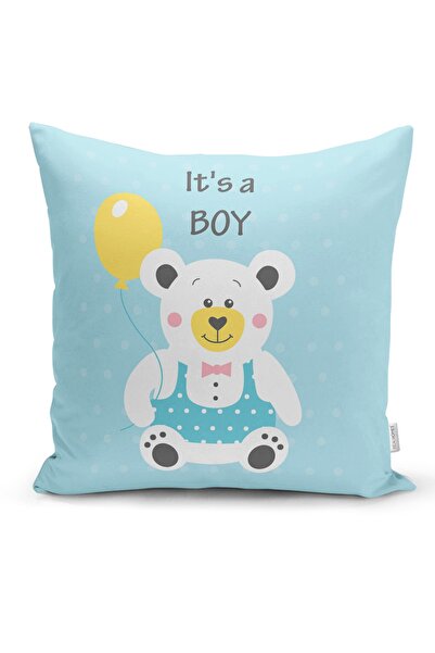 Realhomes Wellcome Baby Desenli Dijital Baskılı Bebek Odası Yastık Kılıfı